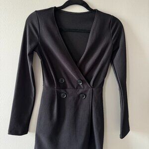 Bershka black blazer romper size XS